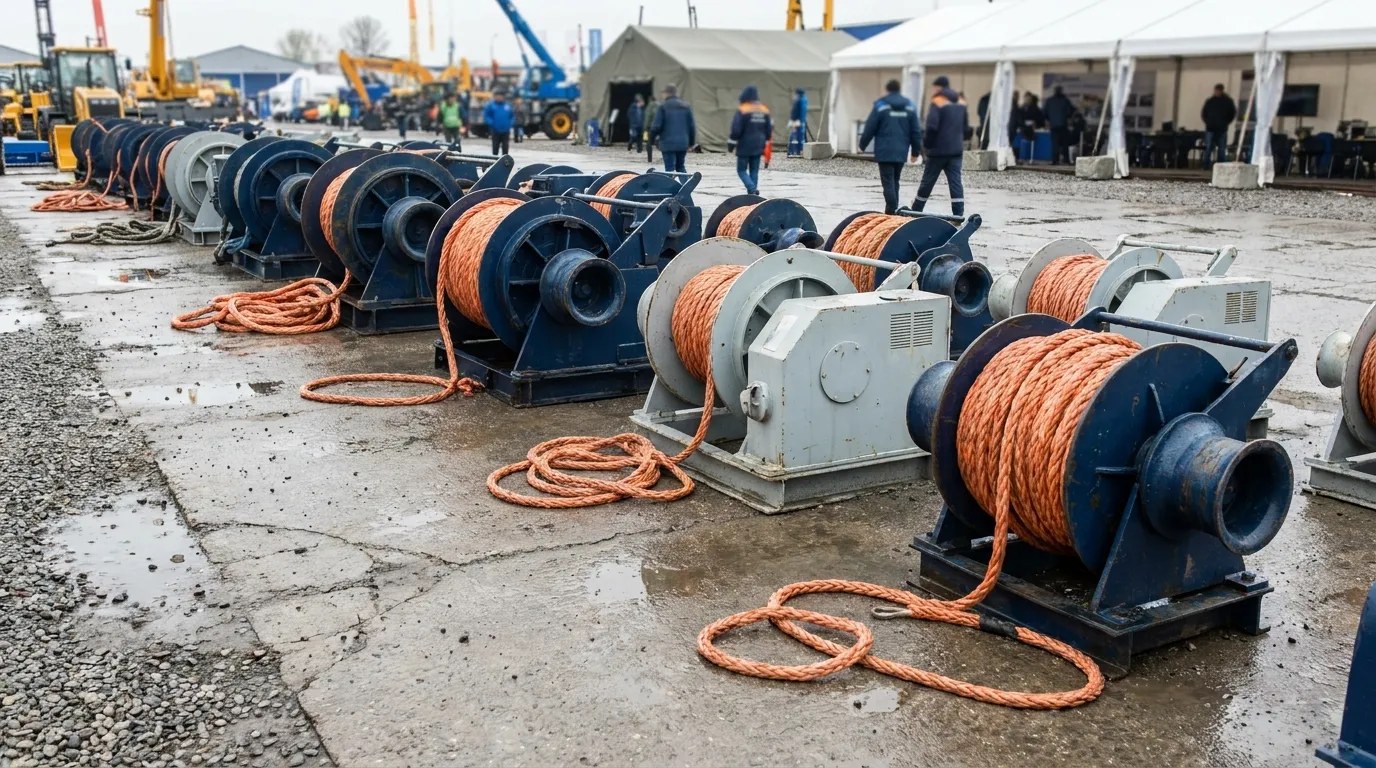 испытание кабестанной лебёдки под нагрузкой